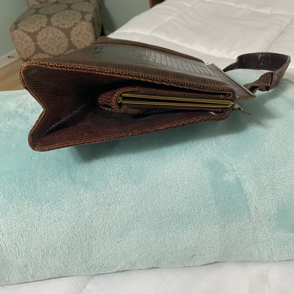 Vintage Brown Leather Handbag - Picture 5 of 9